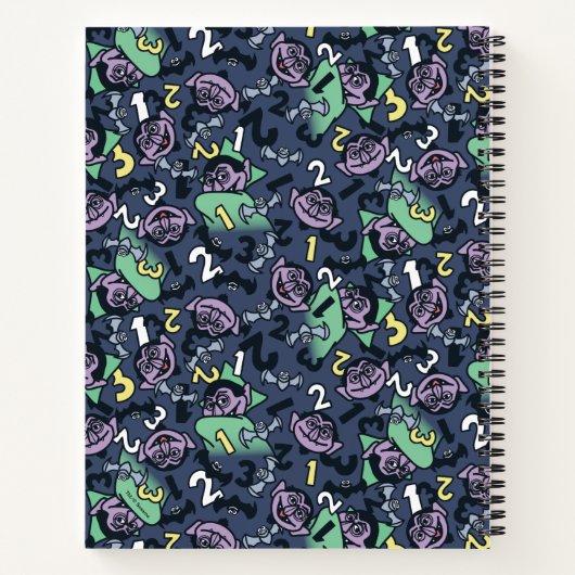 Sesame Sesame | Count von Count Doodle Pattern Notizblock (Rückseite)