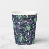 Sesame Sesame | Count von Count Doodle Pattern Pappbecher (Rückseite)