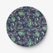 Sesame Sesame | Count von Count Doodle Pattern Pappteller (Vorderseite)