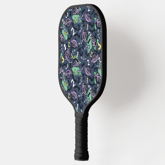 Sesame Sesame | Count von Count Doodle Pattern Pickleball Schläger (Links)