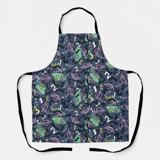 Sesame Sesame | Count von Count Doodle Pattern Schürze (Vorderseite)