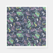 Sesame Sesame | Count von Count Doodle Pattern Serviette (Vorderseite)
