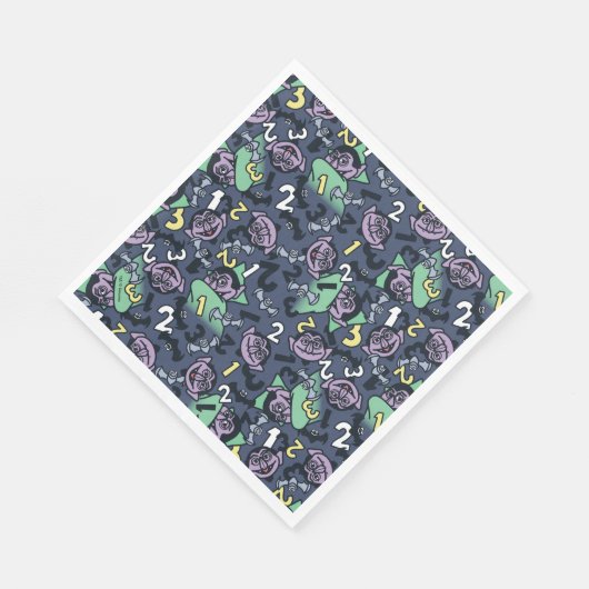 Sesame Sesame | Count von Count Doodle Pattern Serviette (Ecke)