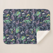 Sesame Sesame | Count von Count Doodle Pattern Sherpadecke (Vorderseite (Horizontal))