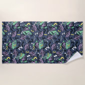 Sesame Sesame | Count von Count Doodle Pattern Strandtuch (Vorderseite)