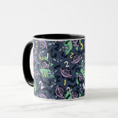 Sesame Sesame | Count von Count Doodle Pattern Tasse (Vorderseite Links)