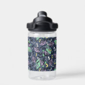 Sesame Sesame | Count von Count Doodle Pattern Trinkflasche (Rückseite)