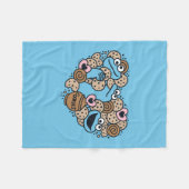 Sesame Sesame | Krümelmonster-Doodle-Herz Fleecedecke (Vorderseite (Horizontal))