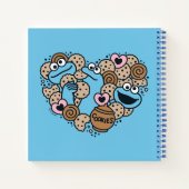 Sesame Sesame | Krümelmonster-Doodle-Herz Notizblock (Rückseite)