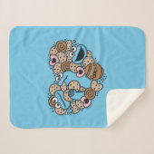 Sesame Sesame | Krümelmonster-Doodle-Herz Sherpadecke (Vorderseite (Horizontal))