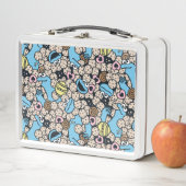 Sesame Sesame | Krümelmonster-Doodle-Muster Metall Brotdose (Beispiel)