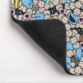 Sesame Sesame | Krümelmonster-Doodle-Muster Mousepad (Ecke)