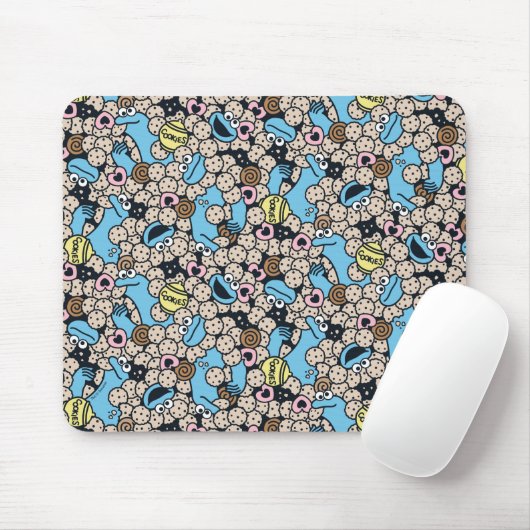Sesame Sesame | Krümelmonster-Doodle-Muster Mousepad (Mit Mouse)