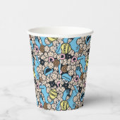 Sesame Sesame | Krümelmonster-Doodle-Muster Pappbecher (Rechts)