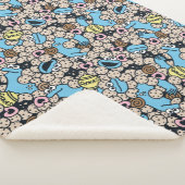 Sesame Sesame | Krümelmonster-Doodle-Muster Sherpadecke (3/4)