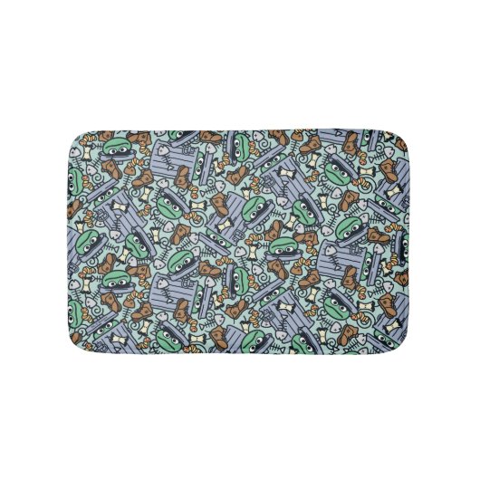 Sesame Sesame | Oscar für das Grouch Muster Badematte (Vorderseite)