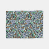 Sesame Sesame | Oscar für das Grouch Muster Fleecedecke (Vorderseite (Horizontal))