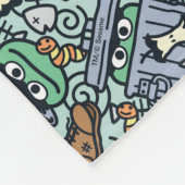 Sesame Sesame | Oscar für das Grouch Muster Fleecedecke (Ecke)