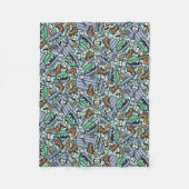 Sesame Sesame | Oscar für das Grouch Muster Fleecedecke (Vorderseite)