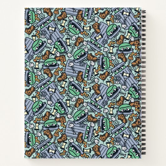 Sesame Sesame | Oscar für das Grouch Muster Notizblock (Rückseite)