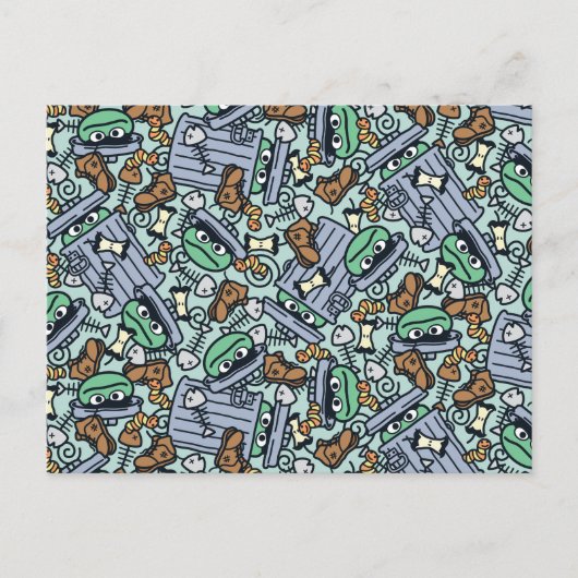 Sesame Sesame | Oscar für das Grouch Muster Postkarte (Vorderseite)