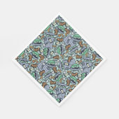 Sesame Sesame | Oscar für das Grouch Muster Serviette (Ecke)