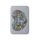 Sesame Sesame | Oscar the Grouch Doodle Heart Badematte (Vorderseite Vertikal)