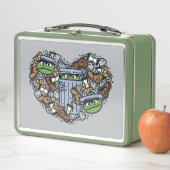 Sesame Sesame | Oscar the Grouch Doodle Heart Metall Brotdose (Beispiel)