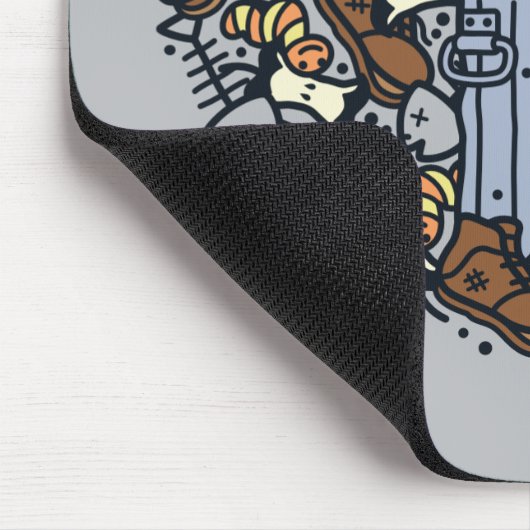 Sesame Sesame | Oscar the Grouch Doodle Heart Mousepad (Ecke)