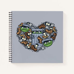 Sesame Sesame Oscar the Grouch Doodle Heart Notizblock