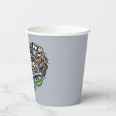 Sesame Sesame | Oscar the Grouch Doodle Heart Pappbecher (Rückseite)