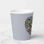 Sesame Sesame | Oscar the Grouch Doodle Heart Pappbecher (Vorderseite)