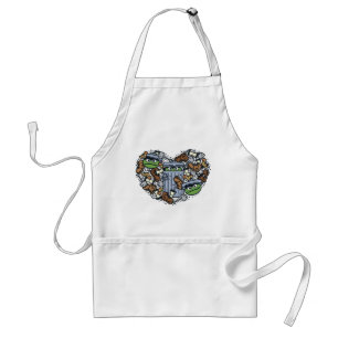 Sesame Sesame Oscar the Grouch Doodle Heart Schürze
