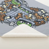 Sesame Sesame | Oscar the Grouch Doodle Heart Sherpadecke (3/4)