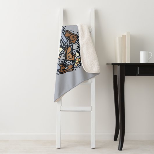 Sesame Sesame | Oscar the Grouch Doodle Heart Sherpadecke (Beispiel)