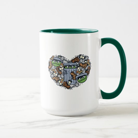 Sesame Sesame | Oscar the Grouch Doodle Heart Tasse (Rechts)