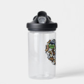 Sesame Sesame | Oscar the Grouch Doodle Heart Trinkflasche (Vorne)
