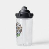 Sesame Sesame | Oscar the Grouch Doodle Heart Trinkflasche (Rückseite)