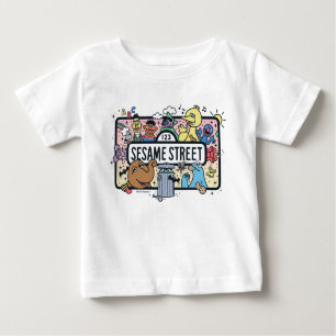 Sesame Sesame   Sesame Pals Doodle Sign Baby T-shirt
