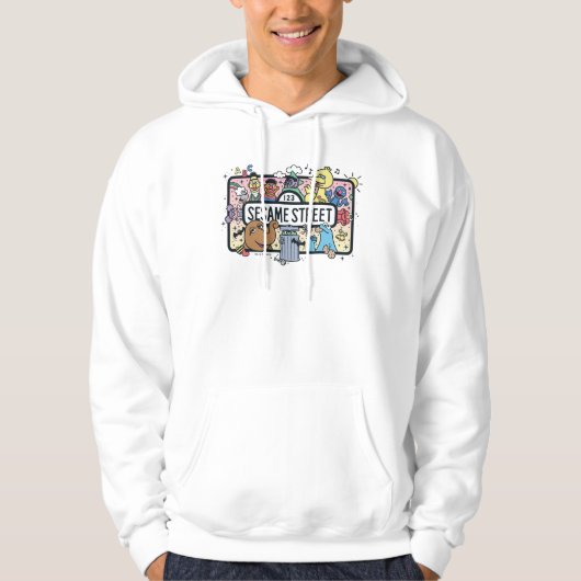 Sesame Sesame | Sesame Pals Doodle Sign Hoodie (Vorderseite)