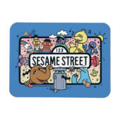 Sesame Sesame | Sesame Pals Doodle Sign Magnet (Horizontal)