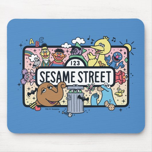 Sesame Sesame | Sesame Pals Doodle Sign Mousepad (Vorne)