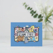Sesame Sesame | Sesame Pals Doodle Sign Postkarte (Stehend Vorderseite)