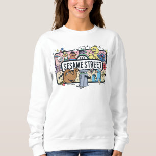 Sesame Sesame   Sesame Pals Doodle Sign Sweatshirt