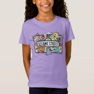 Sesame Sesame   Sesame Pals Doodle Sign T-Shirt