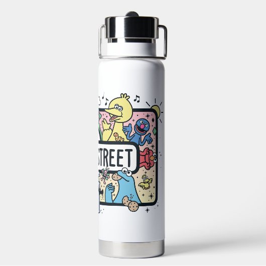 Sesame Sesame | Sesame Pals Doodle Sign Trinkflasche (Hinten)