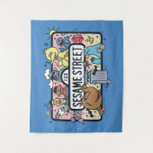 Sesame Sesame | Sesame Pals Doodle Sign Wandteppich (Vorderseite)