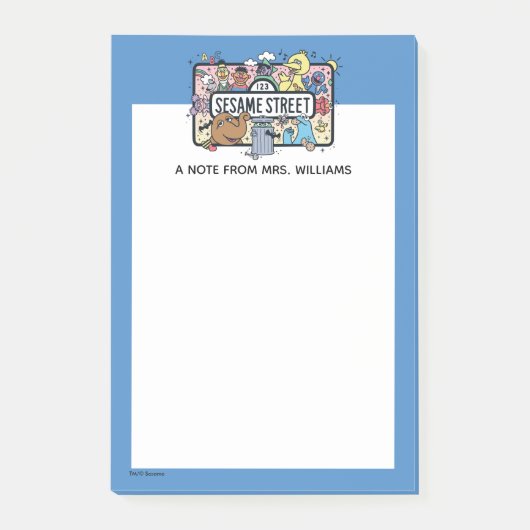 Sesame Sesame | Sesame Pals | Text hinzufügen Post-it Klebezettel (Vorderseite)