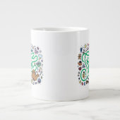 Sesame Sesame | Sesame Street Green Doodle Script Jumbo-Tasse (Vorderseite)