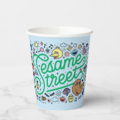 Sesame Sesame | Sesame Street Green Doodle Script Pappbecher (Links)
